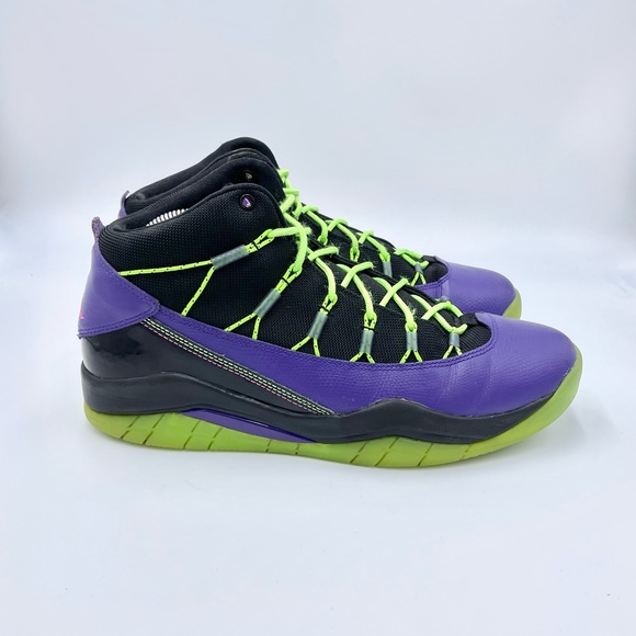 Nike Jordan Prime Flight 616846-018 Purple Black Green Sneakers Men’s Size 8.5 - Picture 2 of 11